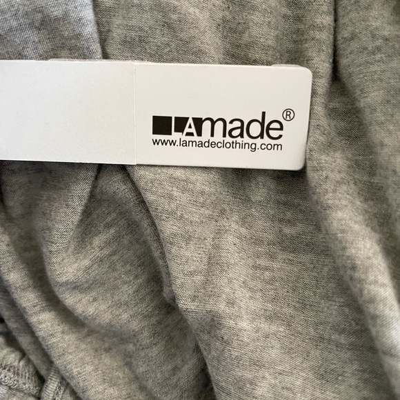 LA Made Drapped T-Back Maxi gray size small - Picture 7 of 7